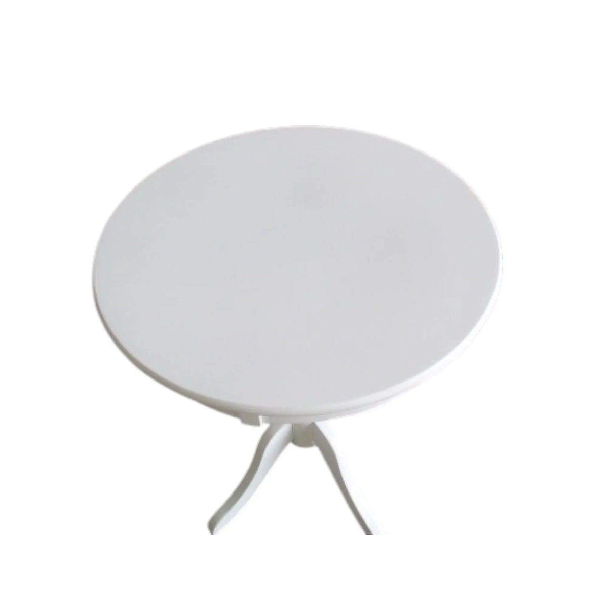 Alger Accent Table | White Finish | Round Pedestal Base | Cottage Style