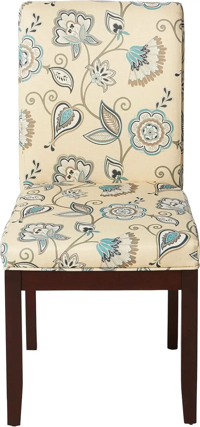 Dakota Upholstered Parsons Chair Avignon Sky Espresso Legs from PriceLows™