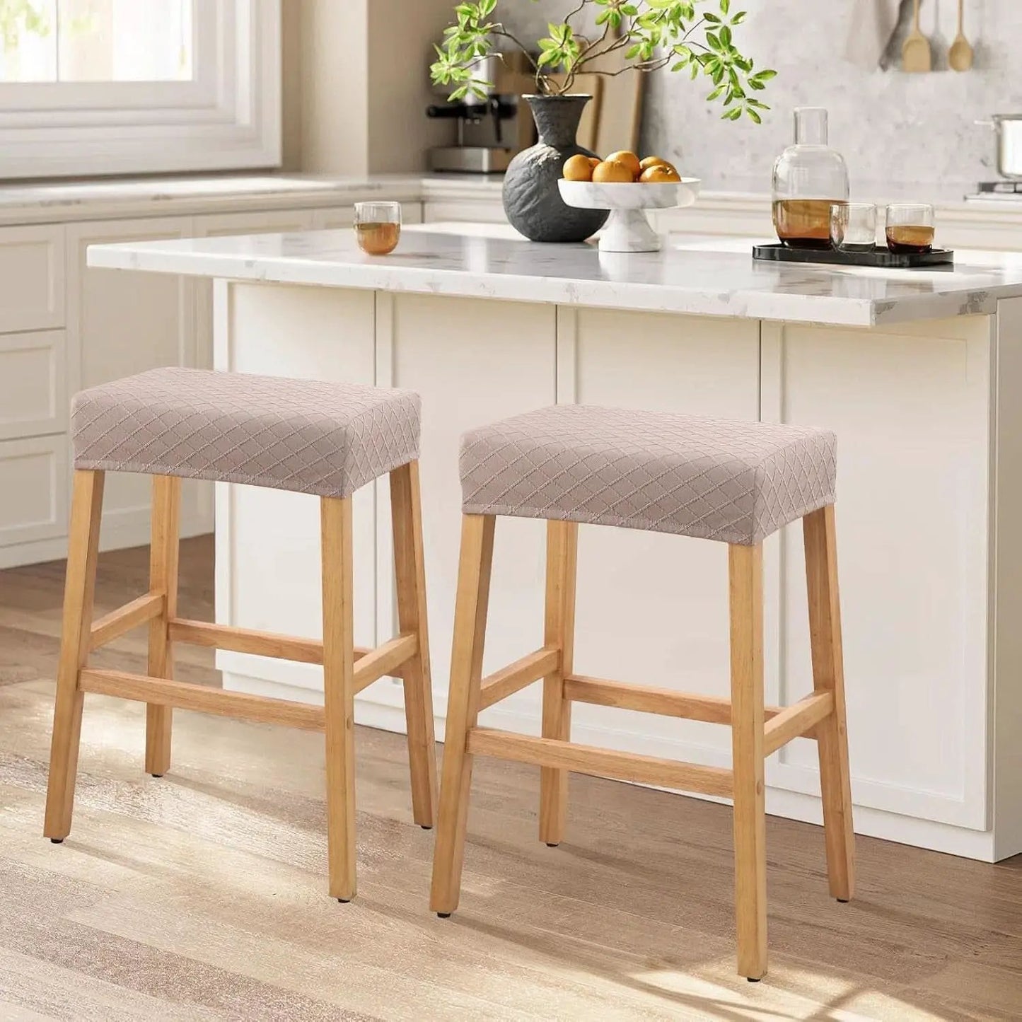 Rectangular Bar Stool Covers 2 Pack Waterproof Stretch from PriceLows™