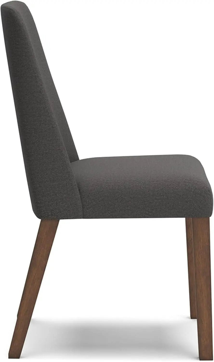 Upholstered Dining Chair, Foam Cushion, Dark Gray Set Of 2 from PriceLows™