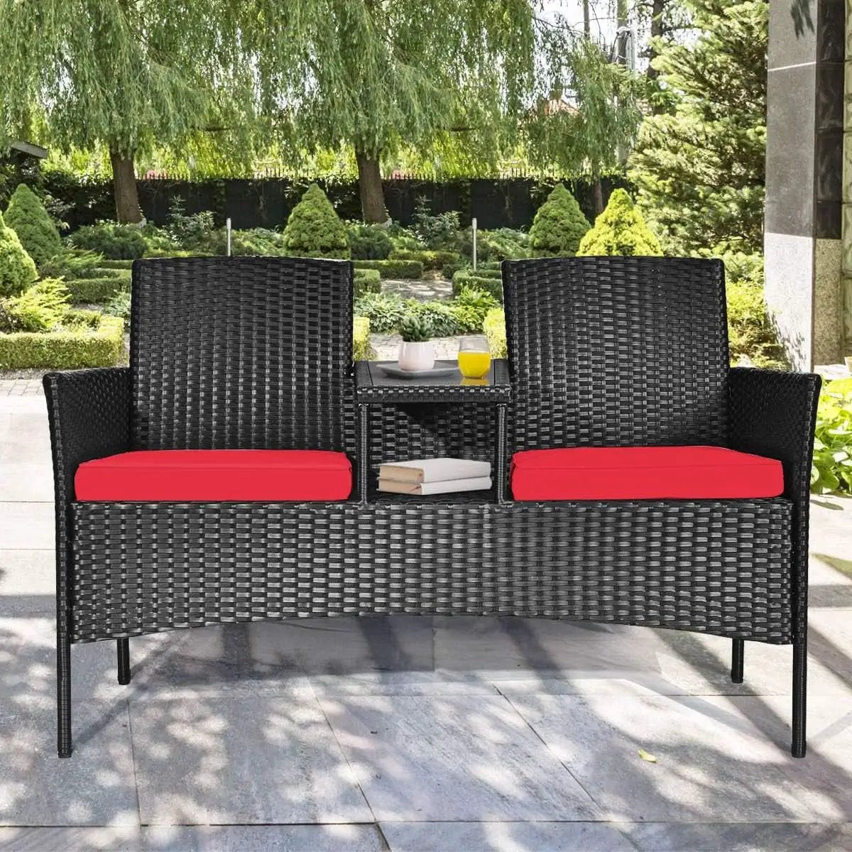 Wicker Outdoor Conversation Set With Removable Cushions from PriceLows™