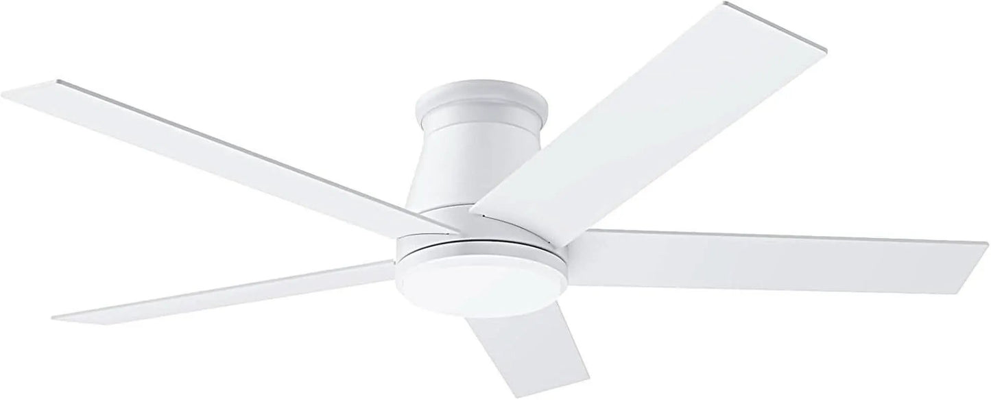 52 Inch White Ceiling Fan With Light Six Speed DC Motor from PriceLows™