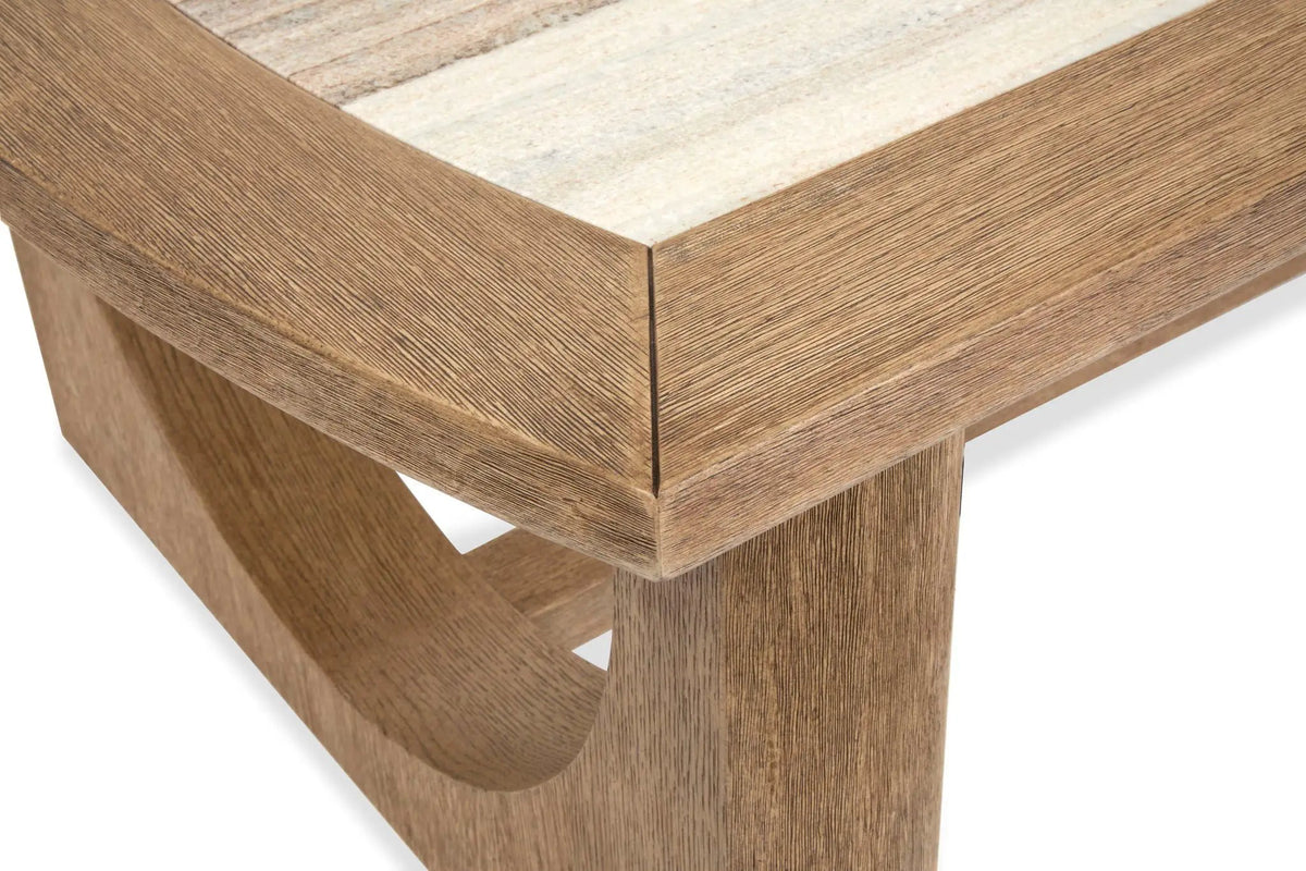 Bradford Rectangular End Table | Granite Top | 26 Inch Width | Versatile Design