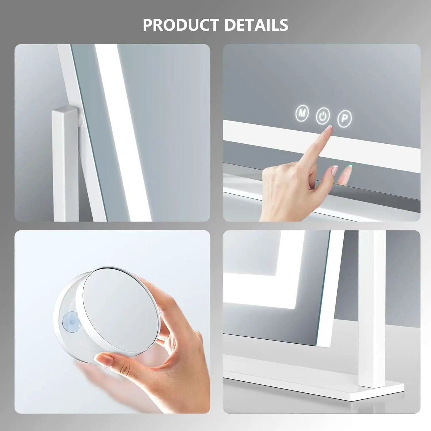 LED Makeup Vanity Mirror With Lights 15.2 Inch White from PriceLows™