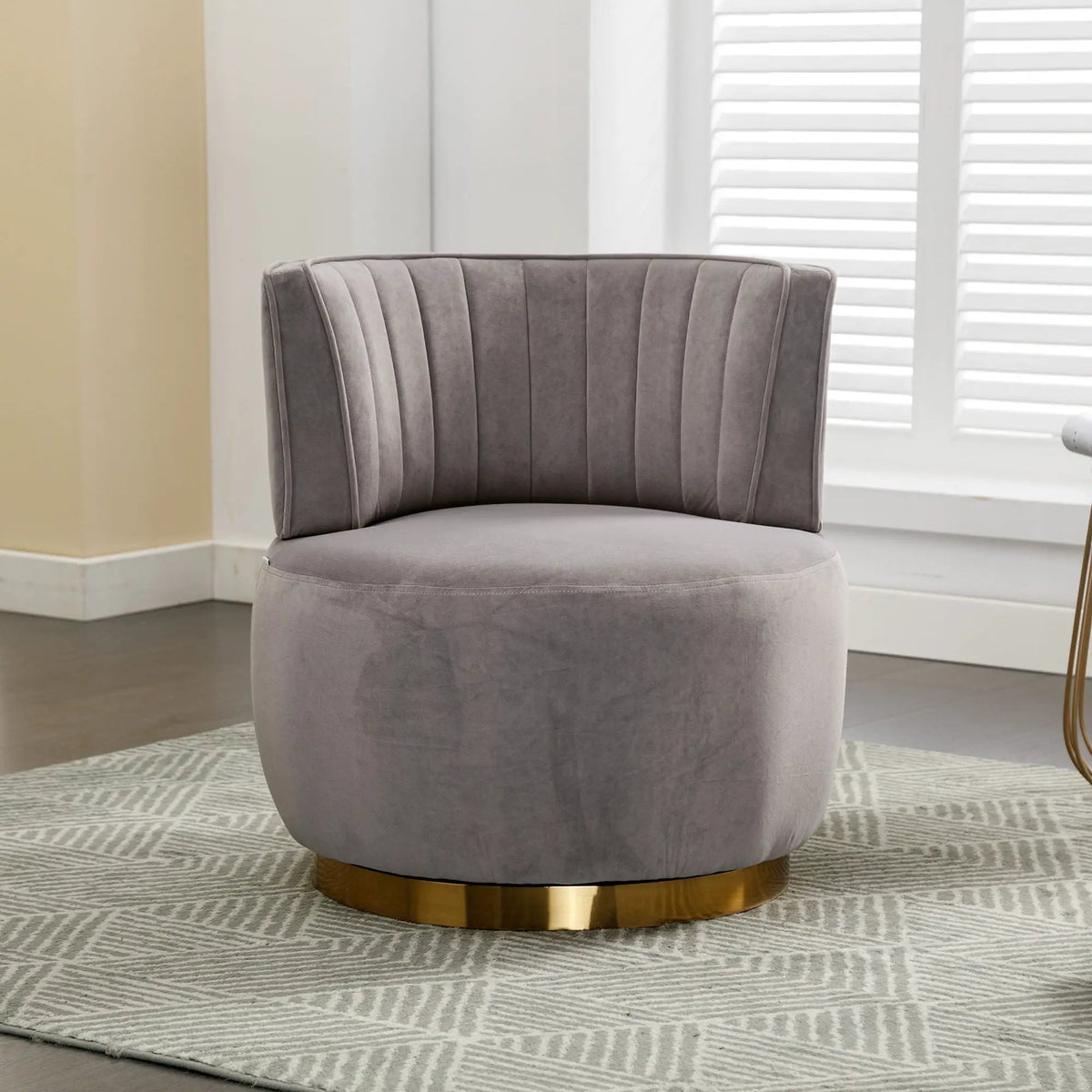 360 Degree Swivel Barrel Chair | Cuddle Accent Sofa Chair | Super Soft Fabric | Wrap-Around Barrel Back