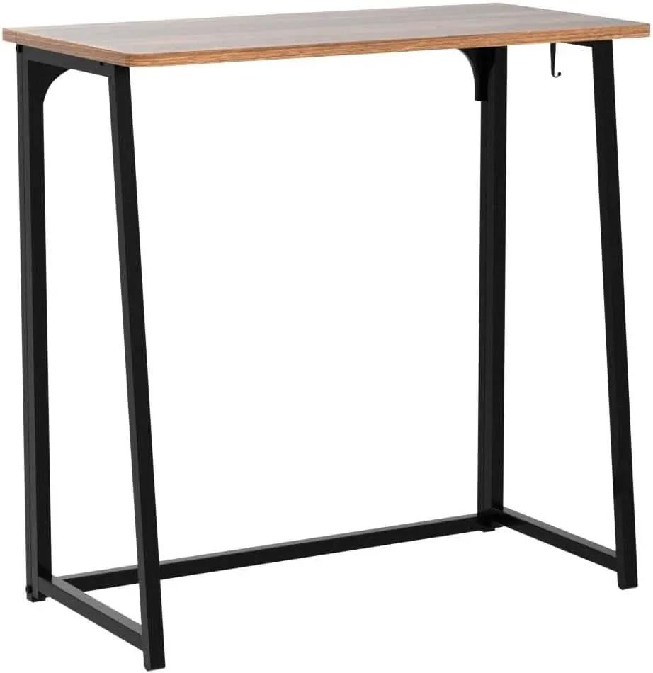 31.5 Inch Folding Computer Desk Space Saving Rustic Walnut from PriceLows™