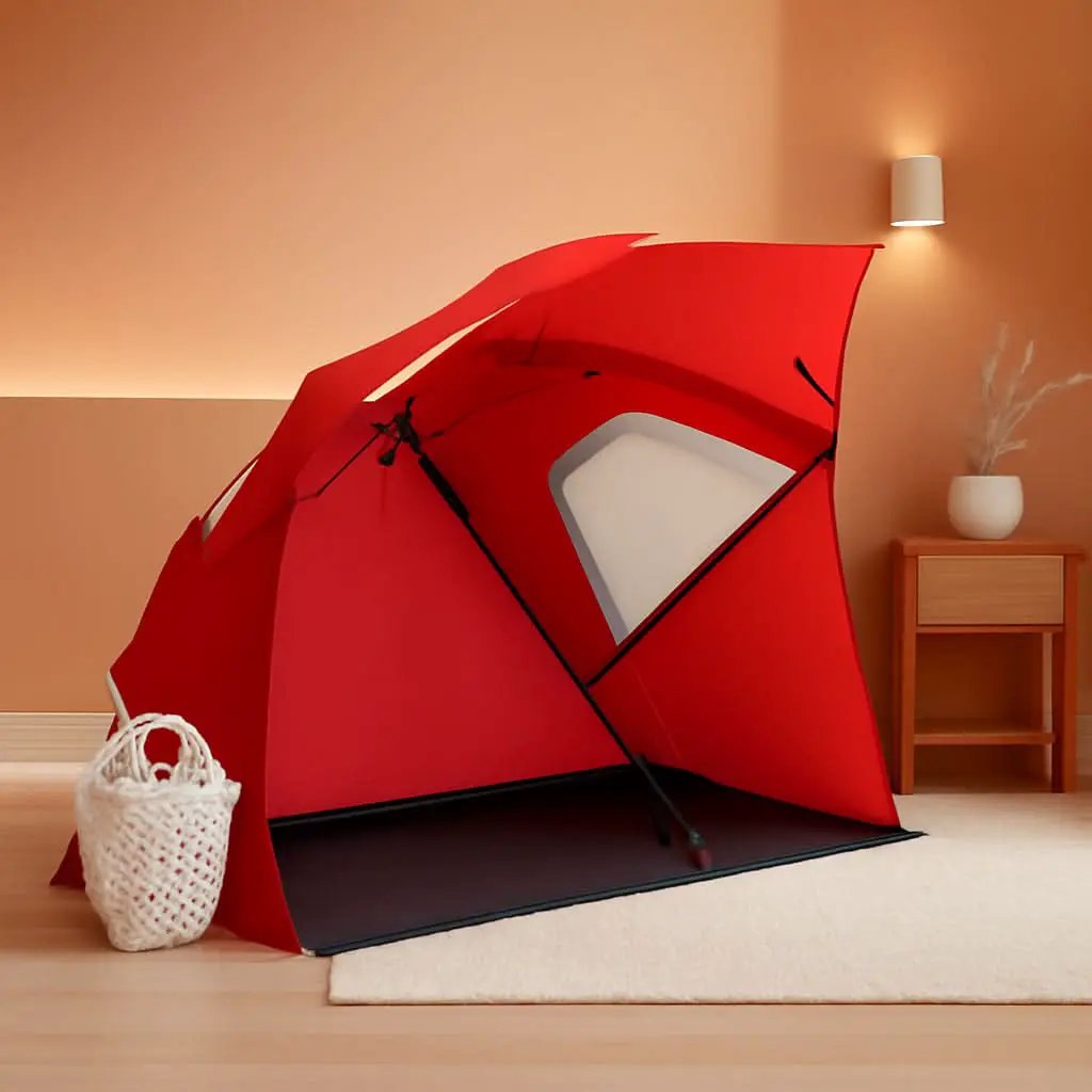 Premiere UPF 50 Plus Umbrella Shelter Weatherproof 8Ft Red from PriceLows™