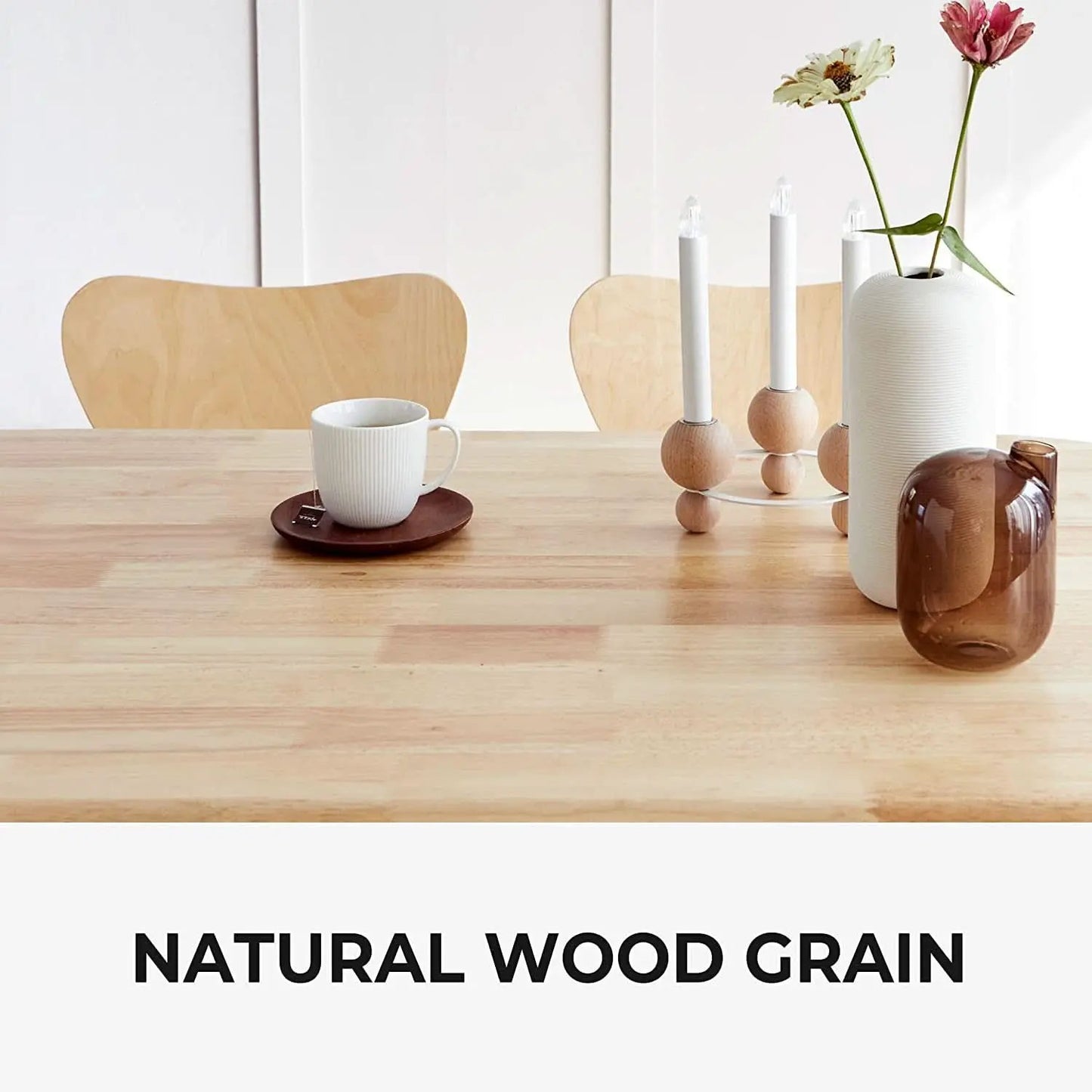 Mid Century Modern Solid Wood Rectangular Dining Table from PriceLows™