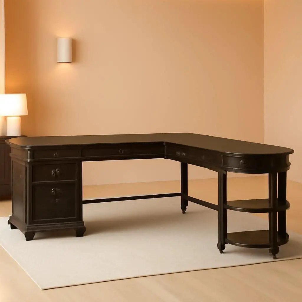 L Shaped Workstation With Integrated Charging Ports from PriceLows™