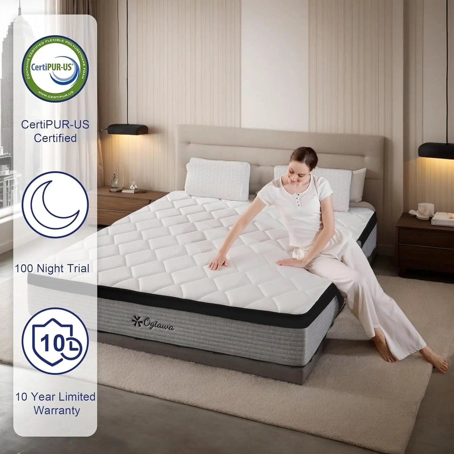 Queen Certipur Memory Foam Hybrid Edge Support Ultra Comfort Mattress Box from PriceLows™