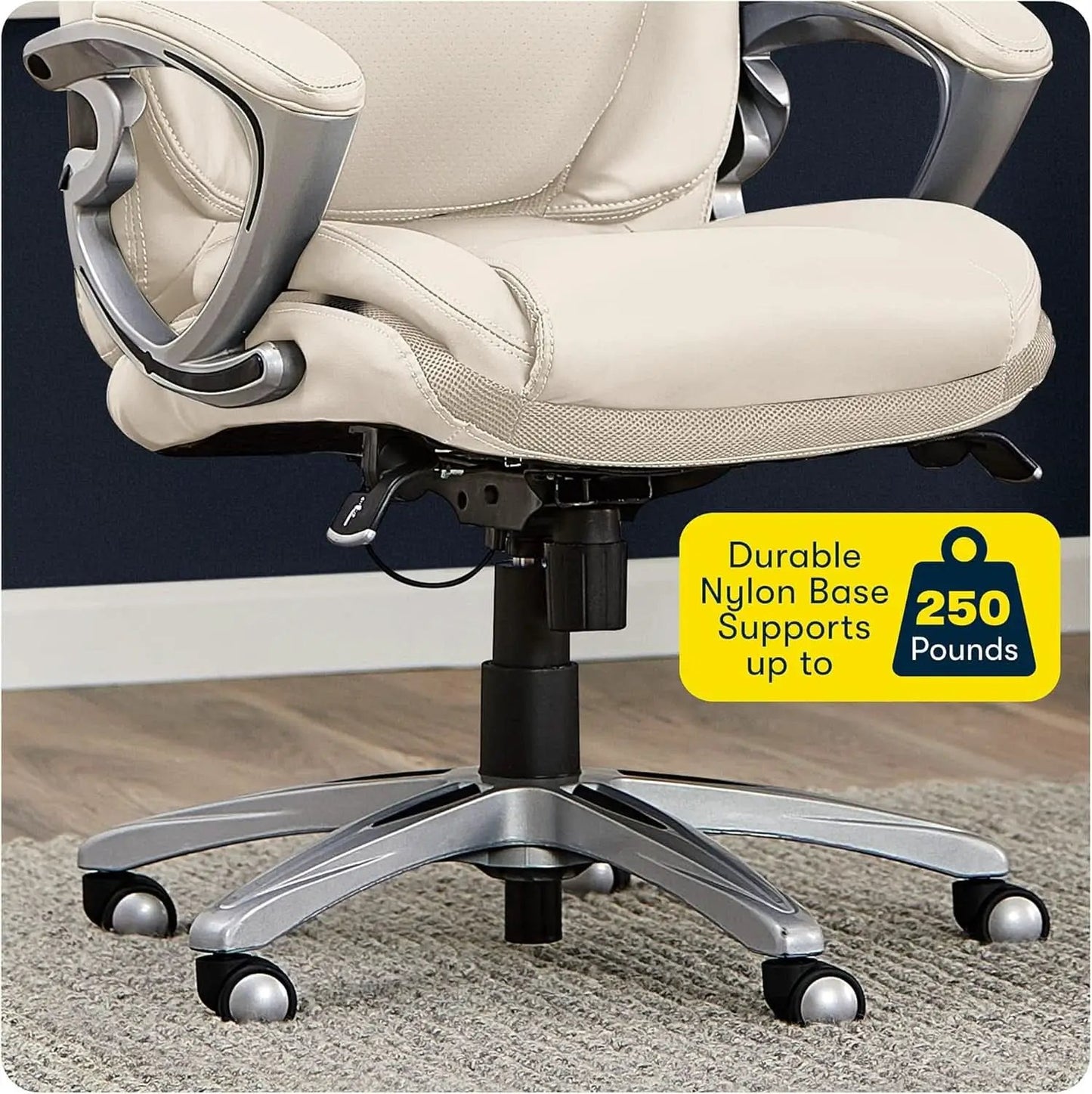 Executive Office Chair With AIR Lumbar Support Cream White from PriceLows™