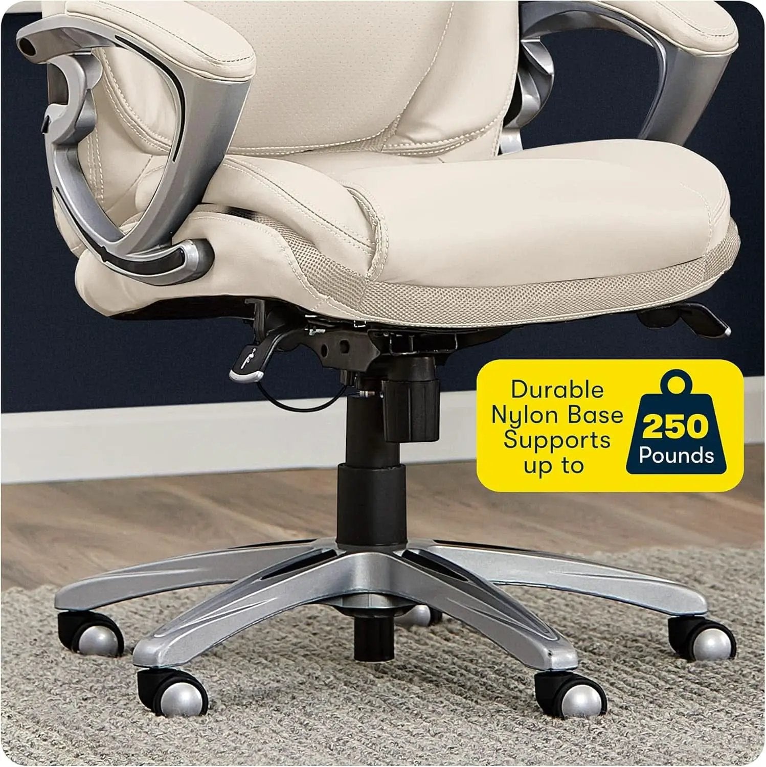 Executive Office Chair With AIR Lumbar Support Cream White from PriceLows™