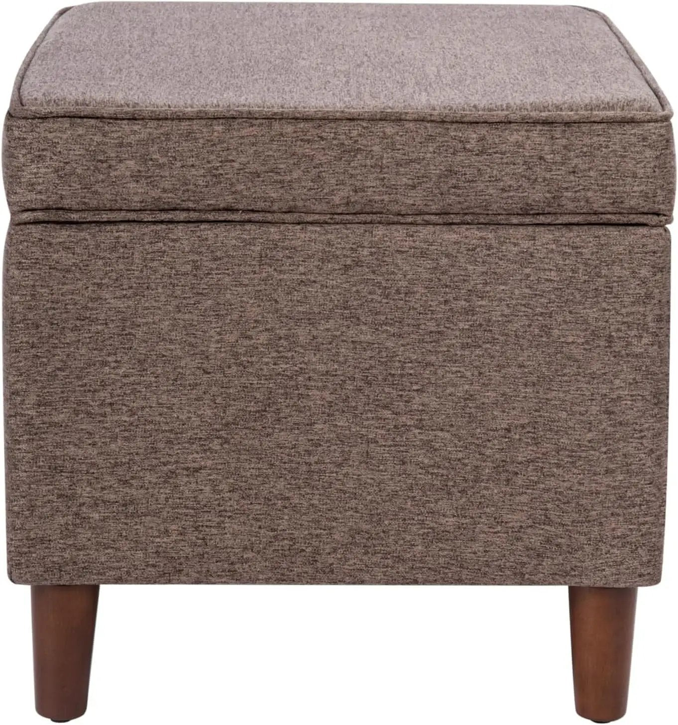 Chocolate Brownstone Storage Ottoman With Hinged Lid from PriceLows™