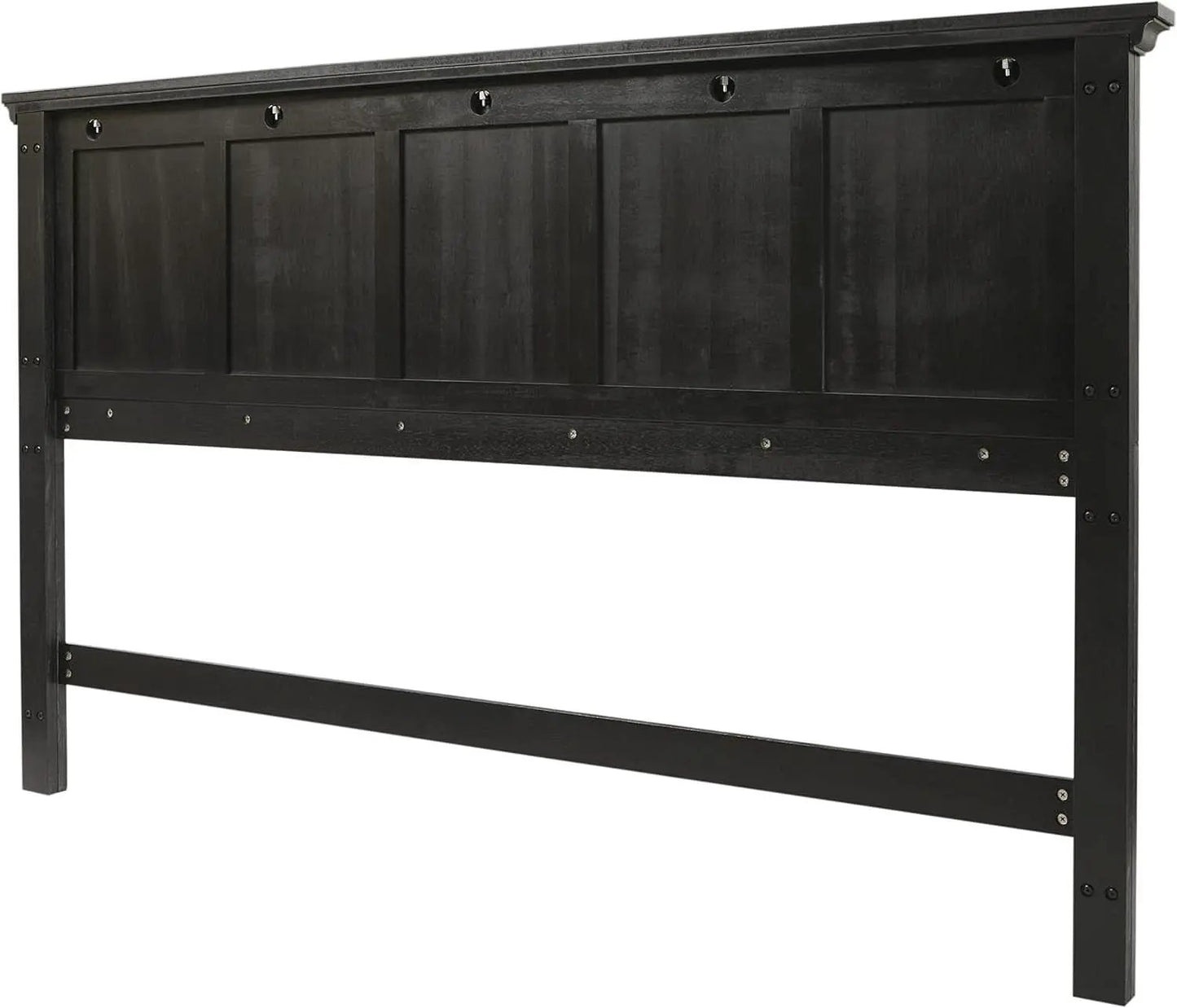 Rustic Black King Headboard - Durable Mahogany Wood from PriceLows™