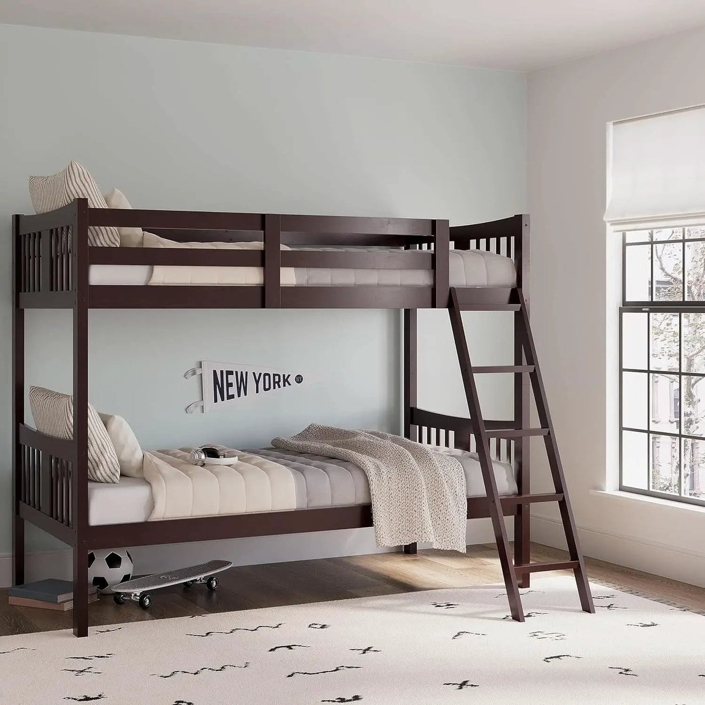 Espresso Twin Over Twin Bunk Bed GREENGUARD Gold Certified from PriceLows™