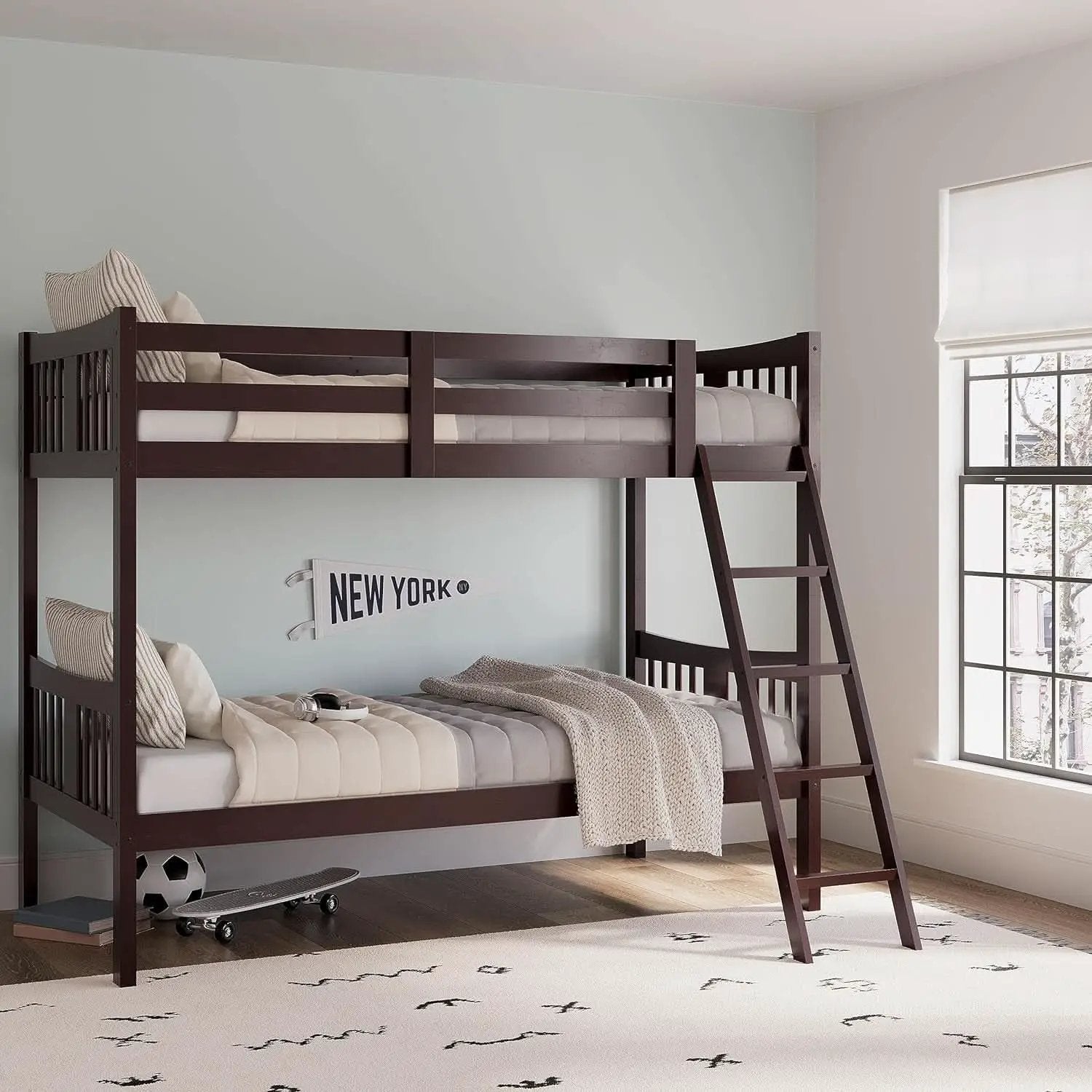 Espresso Twin Over Twin Bunk Bed GREENGUARD Gold Certified from PriceLows™