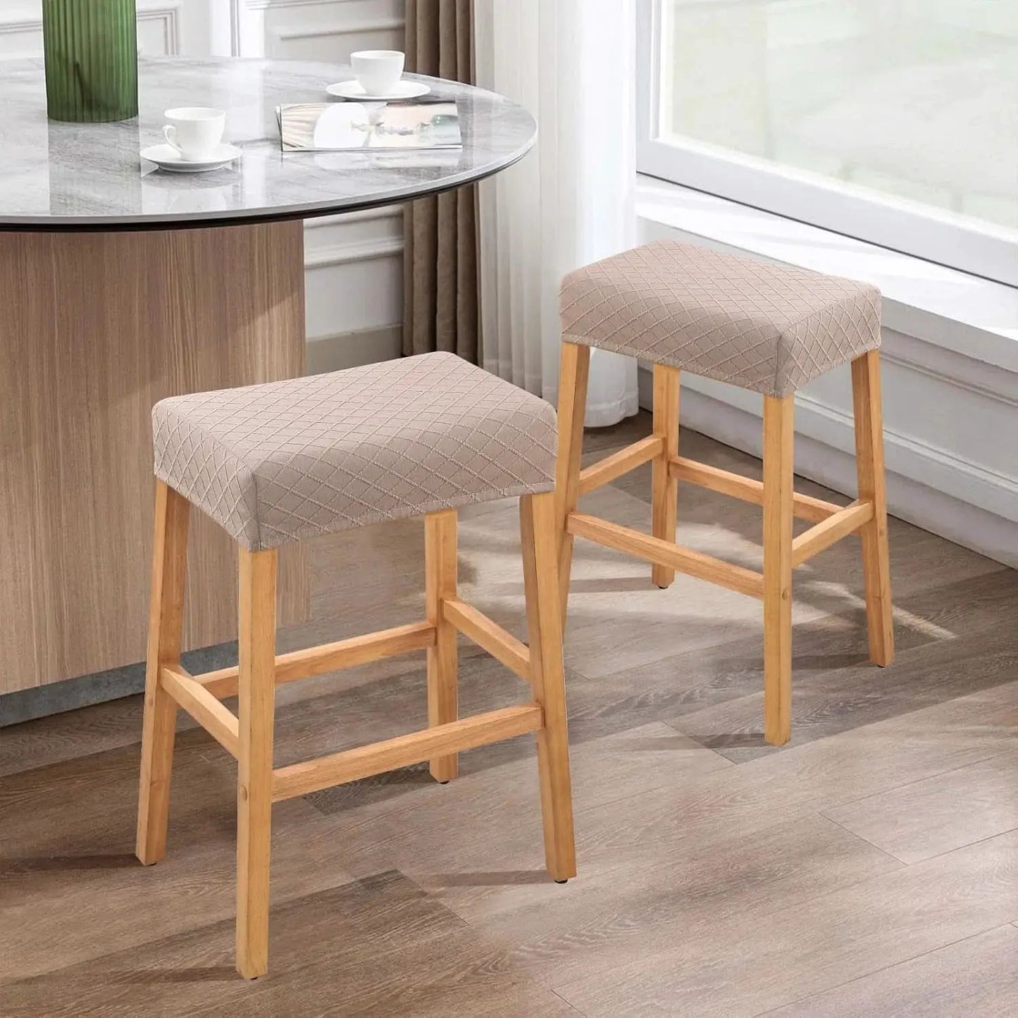 Rectangular Bar Stool Covers 2 Pack Waterproof Stretch from PriceLows™