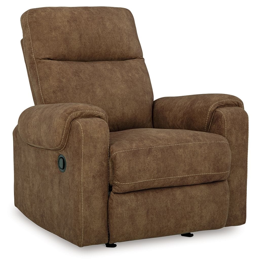 Edenwold Rocker Recliner Rocker Chair | 39 x 40 x 40 in | Faux Leather & Metal | Brindle