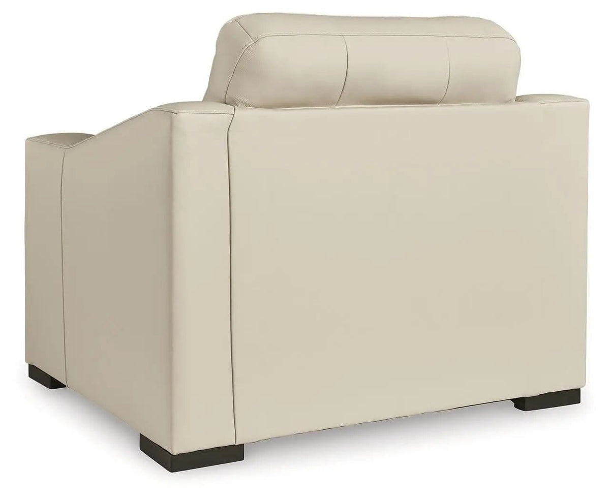 Treasure Trove Chair And A Half | 48 x 40 x 40 in | Faux Leather & Wood | Almond
