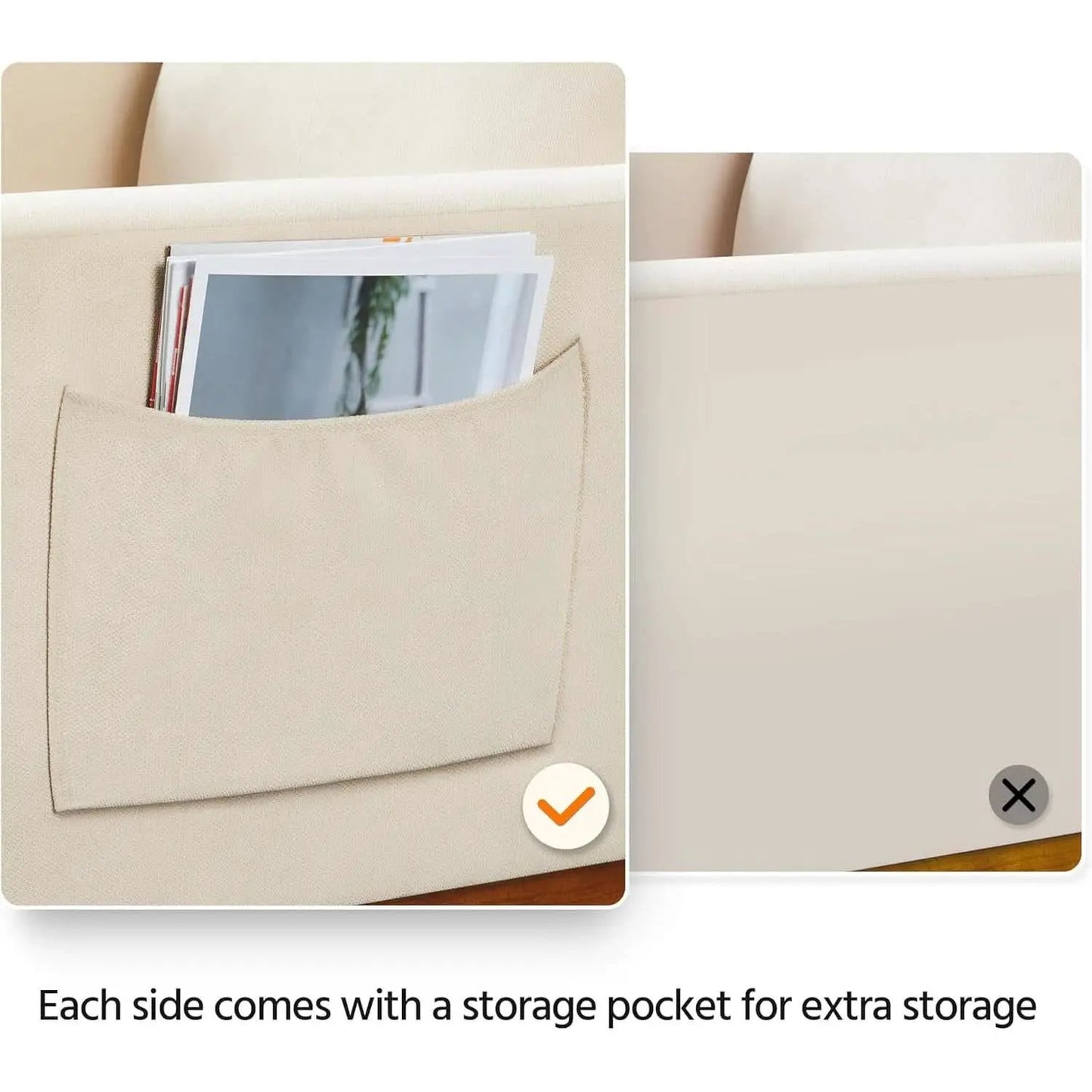 Rocking Recliner Chair With Side Pocket And Adjustable from PriceLows™