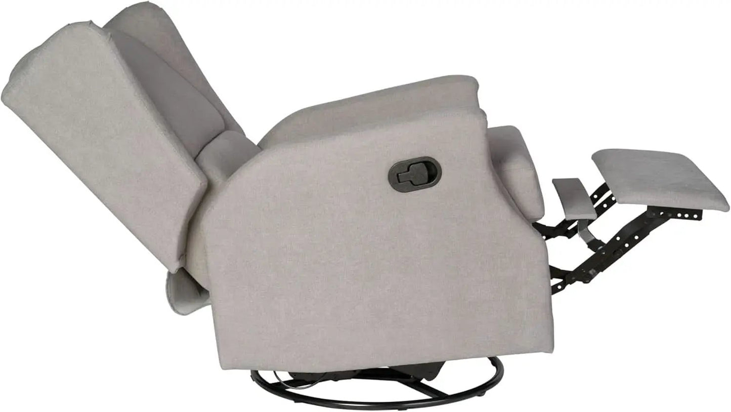 Omma Swivel Glider Rocking Recliner 360 Degree Swivel Light Gray from PriceLows™