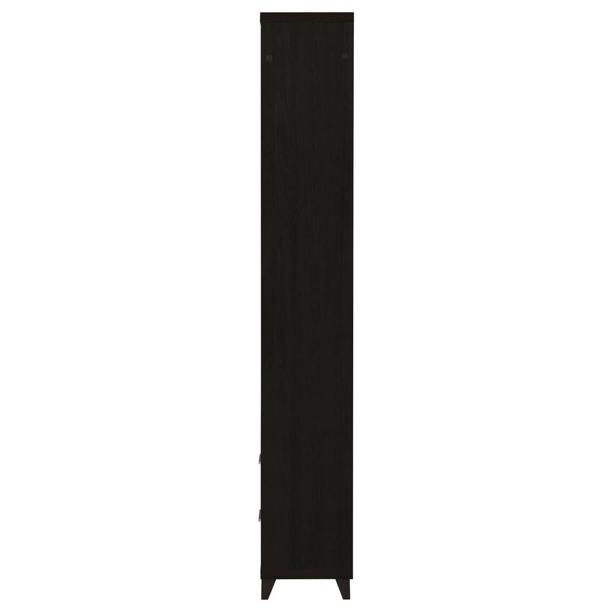 Lewes 4-shelf Engineered Wood Media Tower Pier | 21.25 x 11.5 x 76 in | Engineered Wood | Cappuccino