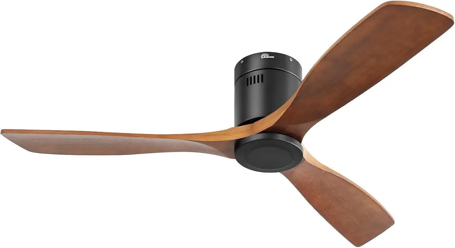 52 Inch Solid Wood Flush Mount Ceiling Fan With Remote from PriceLows™