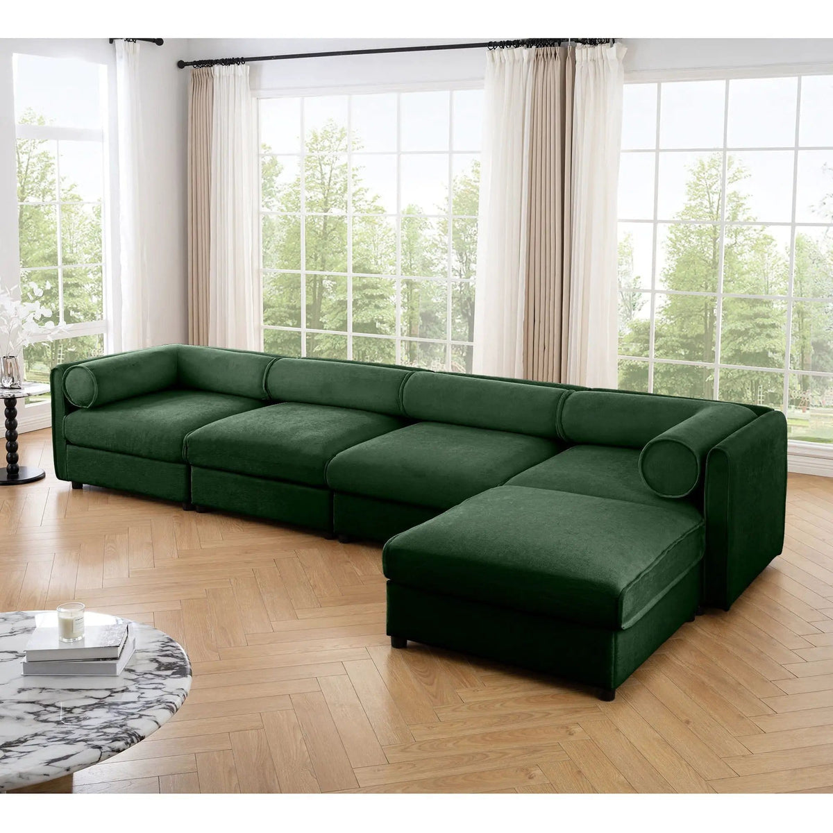 Contemporary Elegant Sofa With Storage And Ottoman 2 Piece Living Room Set | 2 Piece Living Room Set | Living Room Furniture | Living Room