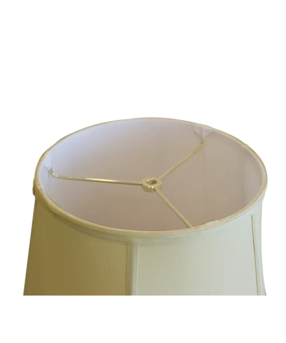 Empire Lamp Shade | 17 By 14 Inches | Eggshell Shantung | Heavy Frame