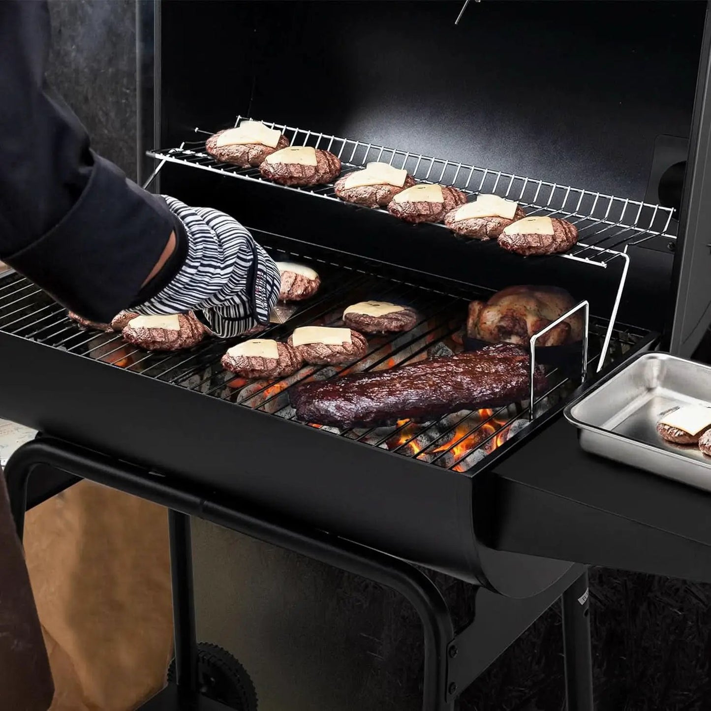 30 Inch Barrel Charcoal Grill With 627 Square Inches Cooking Space from PriceLows™