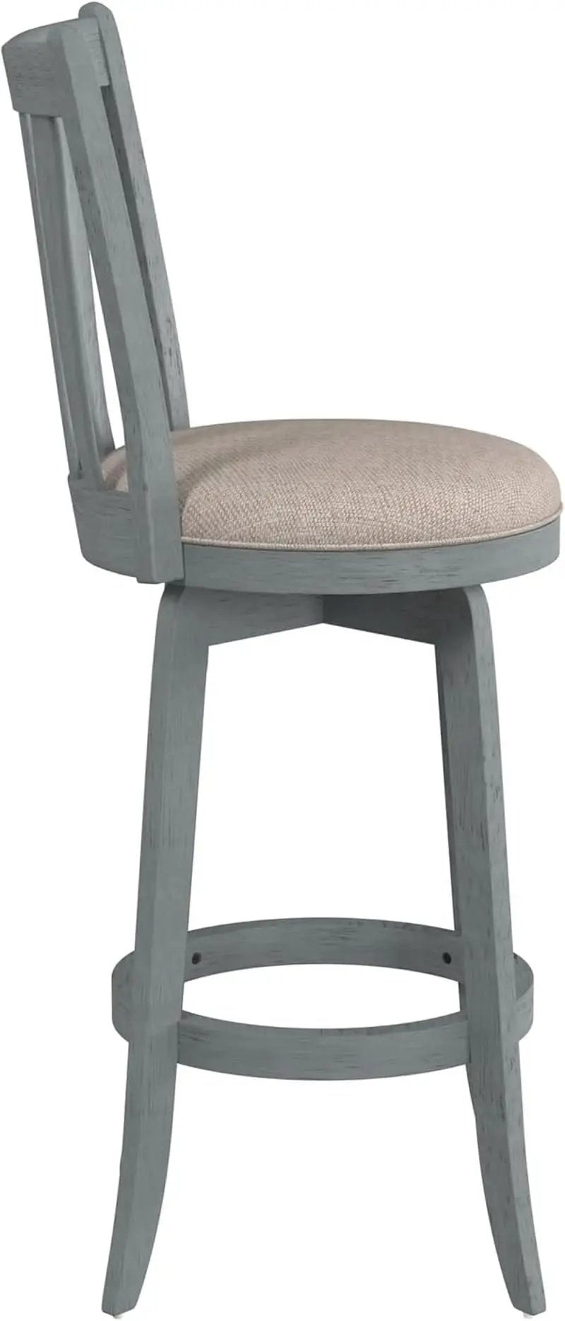 Bar Height Swivel Stool 30 Inch Blue Wire Brush Finish from PriceLows™