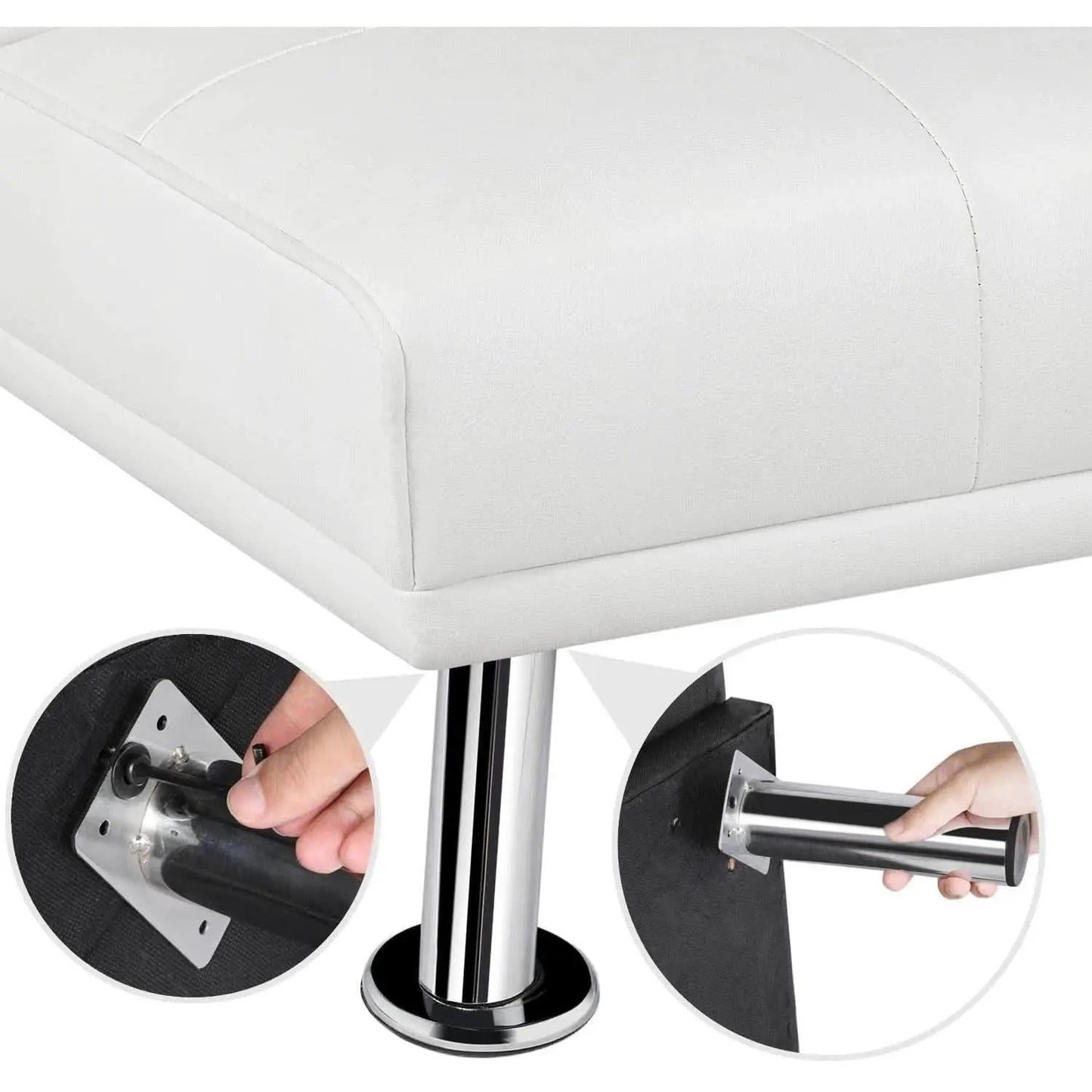 Convertible Sofa Bed With Cup Holders And Adjustable Back from PriceLows™