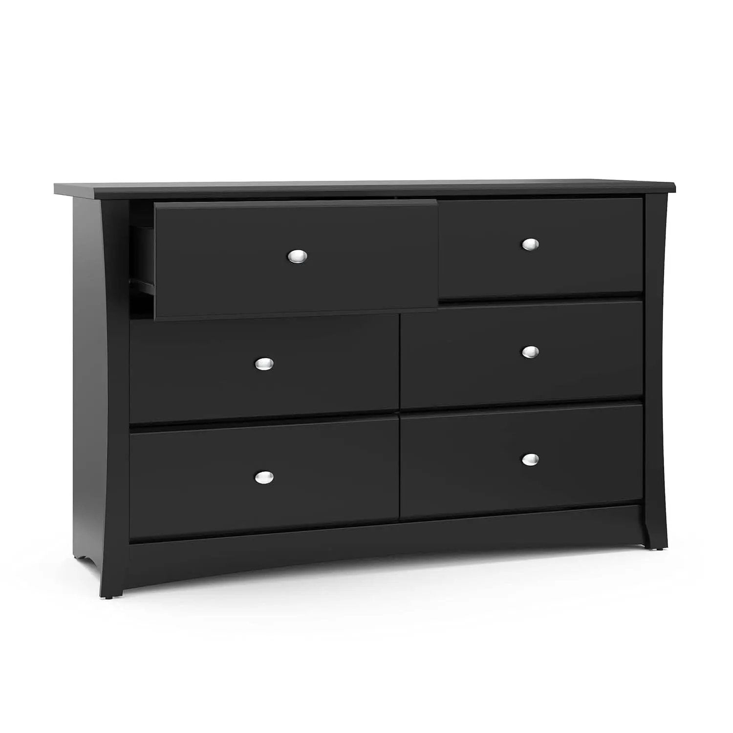 Crescent 6 Drawer Double Dresser Black GREENGUARD Gold from PriceLows™