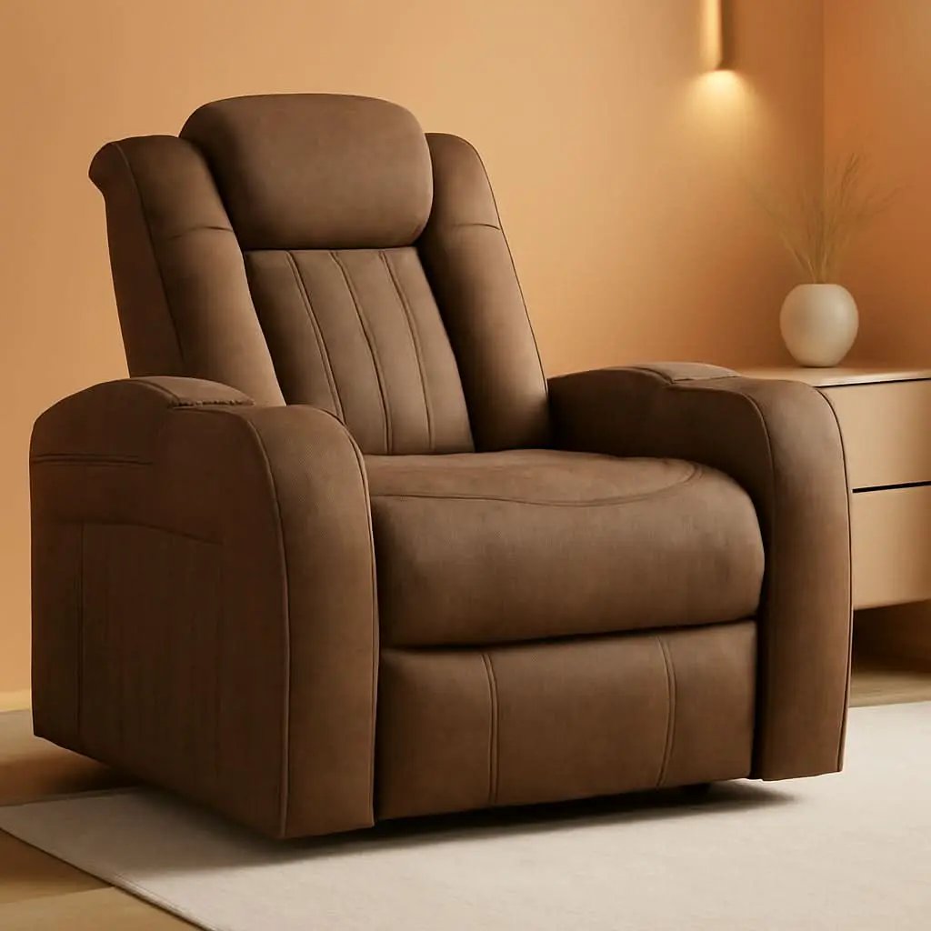 Wolfridge Dark Brown Power Recliner With USB Ports from PriceLows™