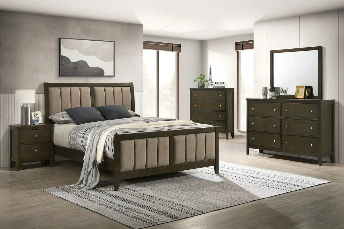 Wilkes 5-piece Eastern King Bedroom Set Dark Cocoa | 5-Piece Set | Metal | Bedroom