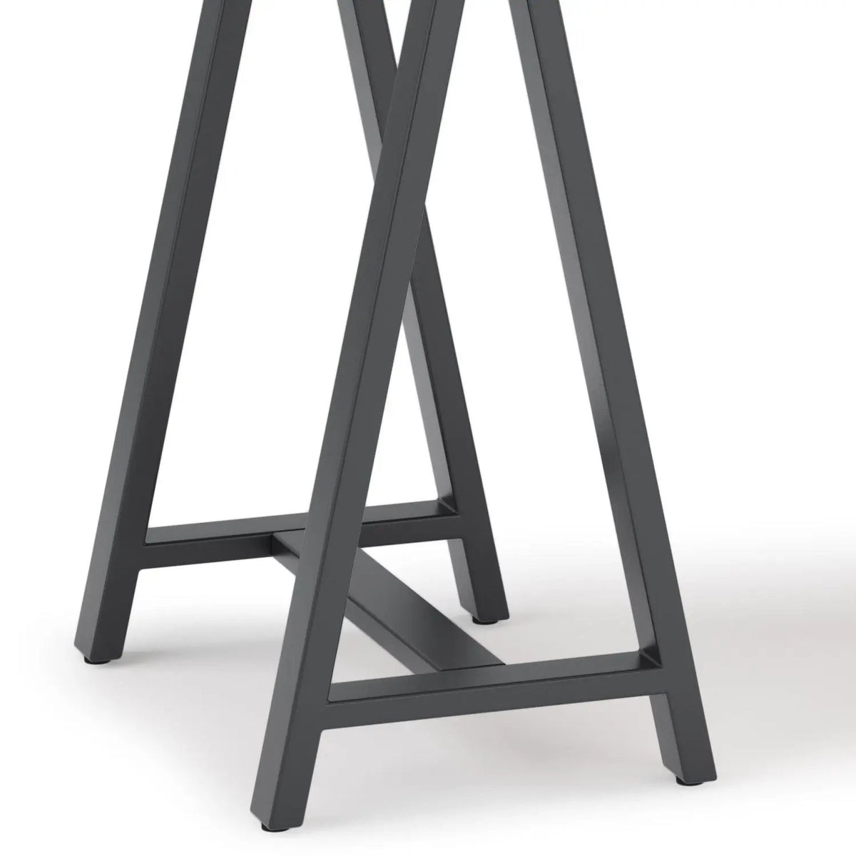 Sawhorse Handcrafted Solid Desk | Walnut Veneer And Solid Wood | Extra Thick Tabletop | 60 Inch Length