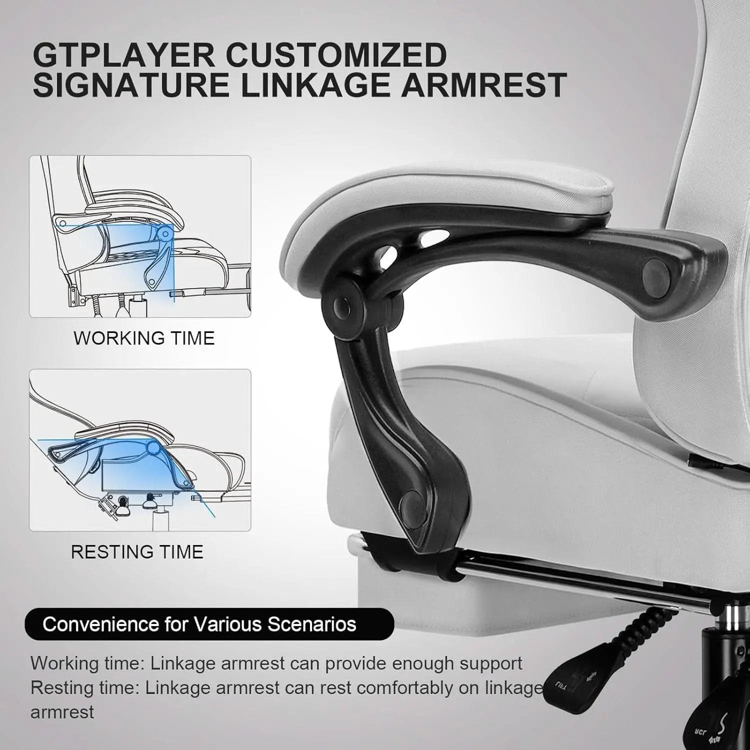 Ergonomic Gaming Chair With Footrest And Lumbar Support from PriceLows™
