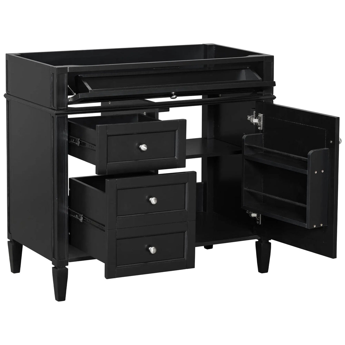 Bathroom Vanity | 3 Drawers | Blue Finish | Tip Out