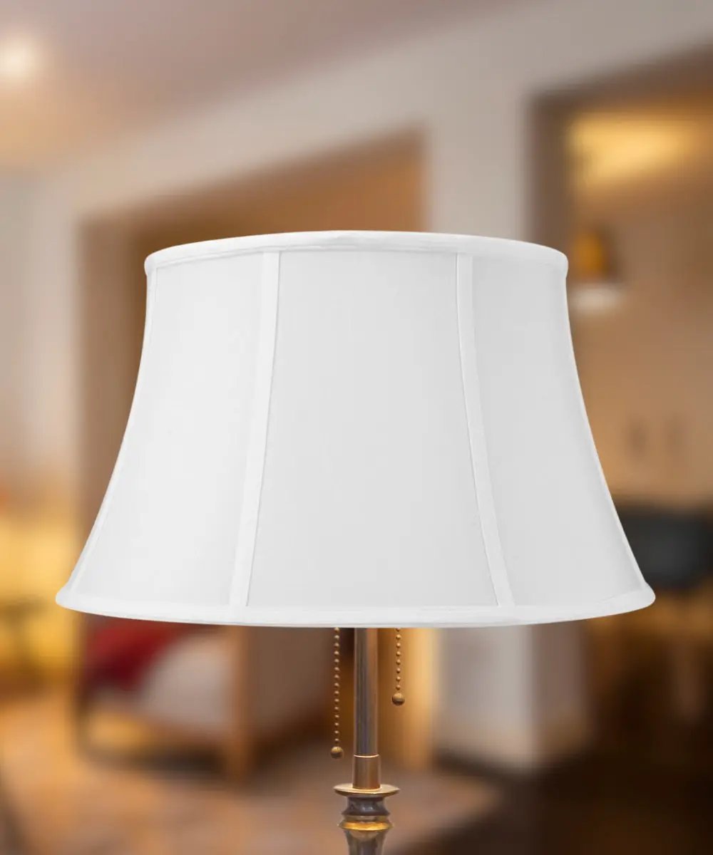 White Floor Lamp Shade | 17 X 10 Inches | Premium Linen