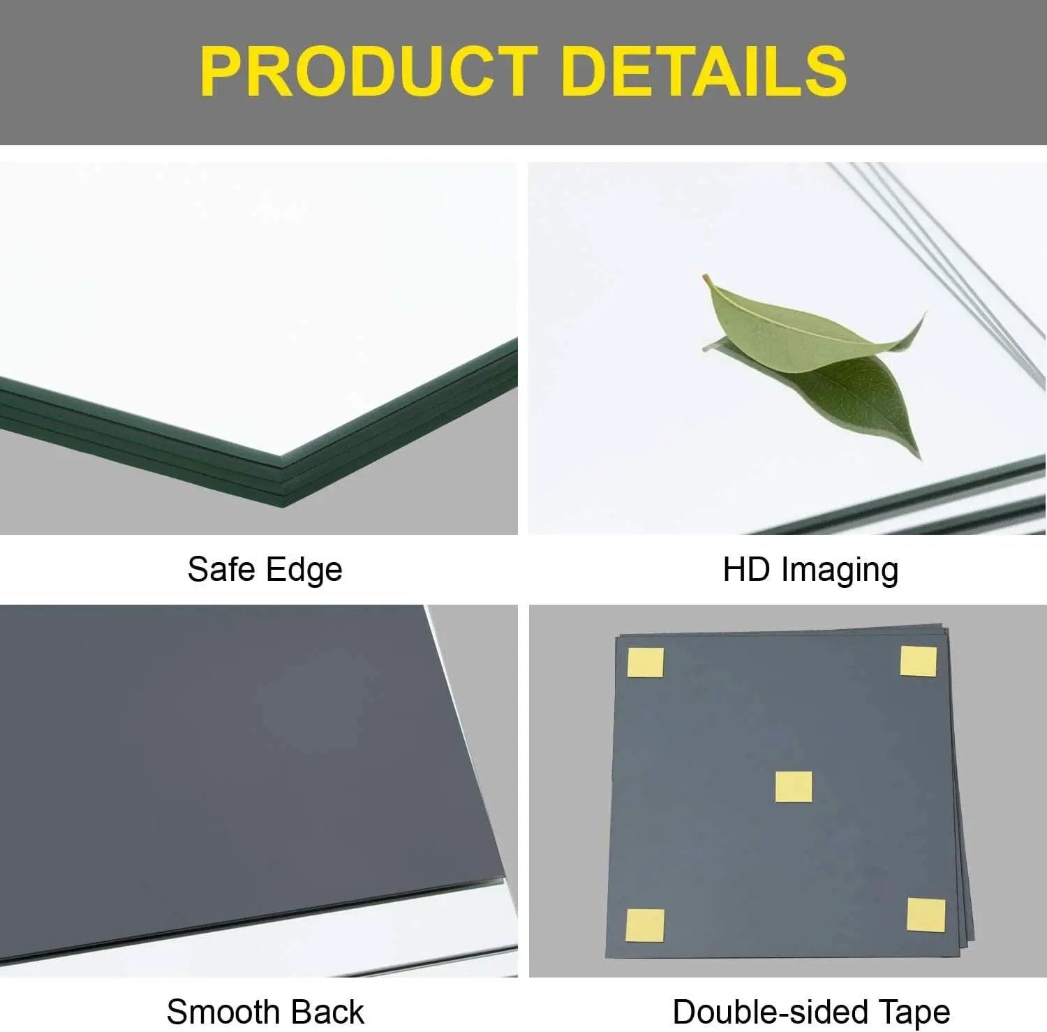 Frameless Wall Mounted Mirror Tiles 12X12 Inches Set Of 12 from PriceLows™