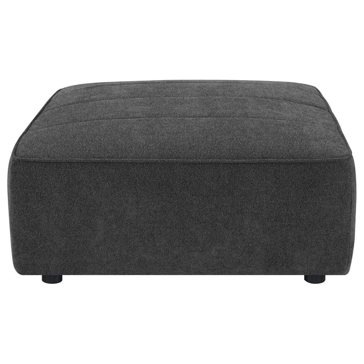 Sunny Square Upholstered Ottoman Dark | 35 x 34 x 17 in | Living Room Furniture | Charcoal