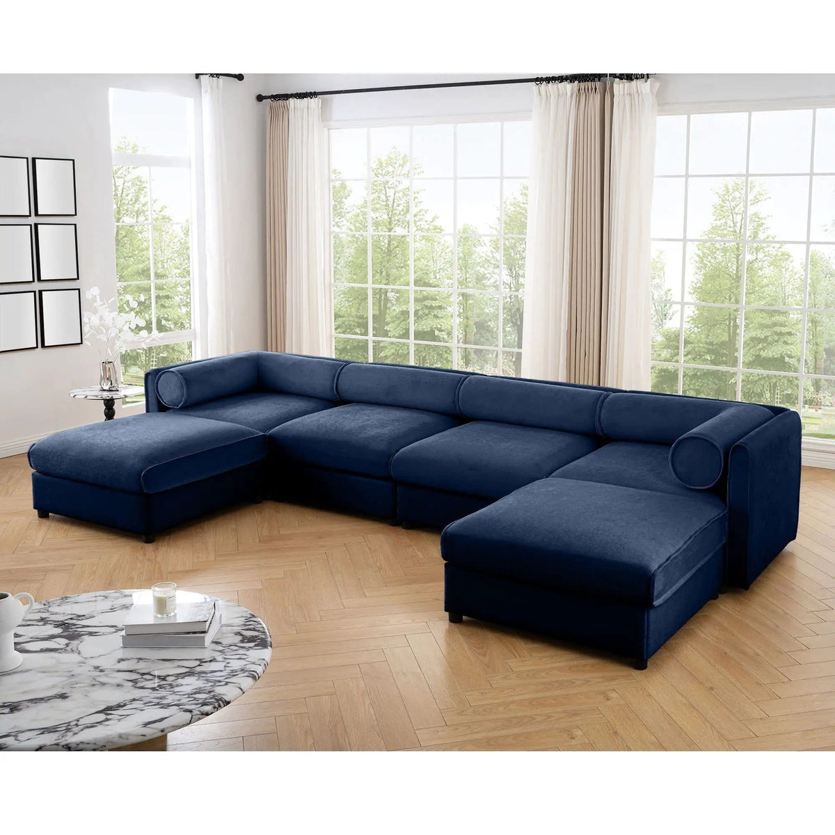 Contemporary Elegant Sofa With Storage And Ottoman 2 Piece Living Room Set | 2 Piece Living Room Set | Living Room Furniture | Living Room