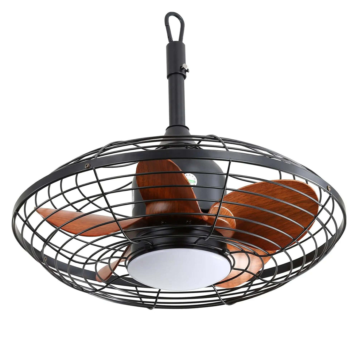 Outdoor Ceiling Fan With DC Motor And LED Light, Blades, Reversible For Patios - | 20 x 20 x 19 in | Outdoor Living Furniture | Black