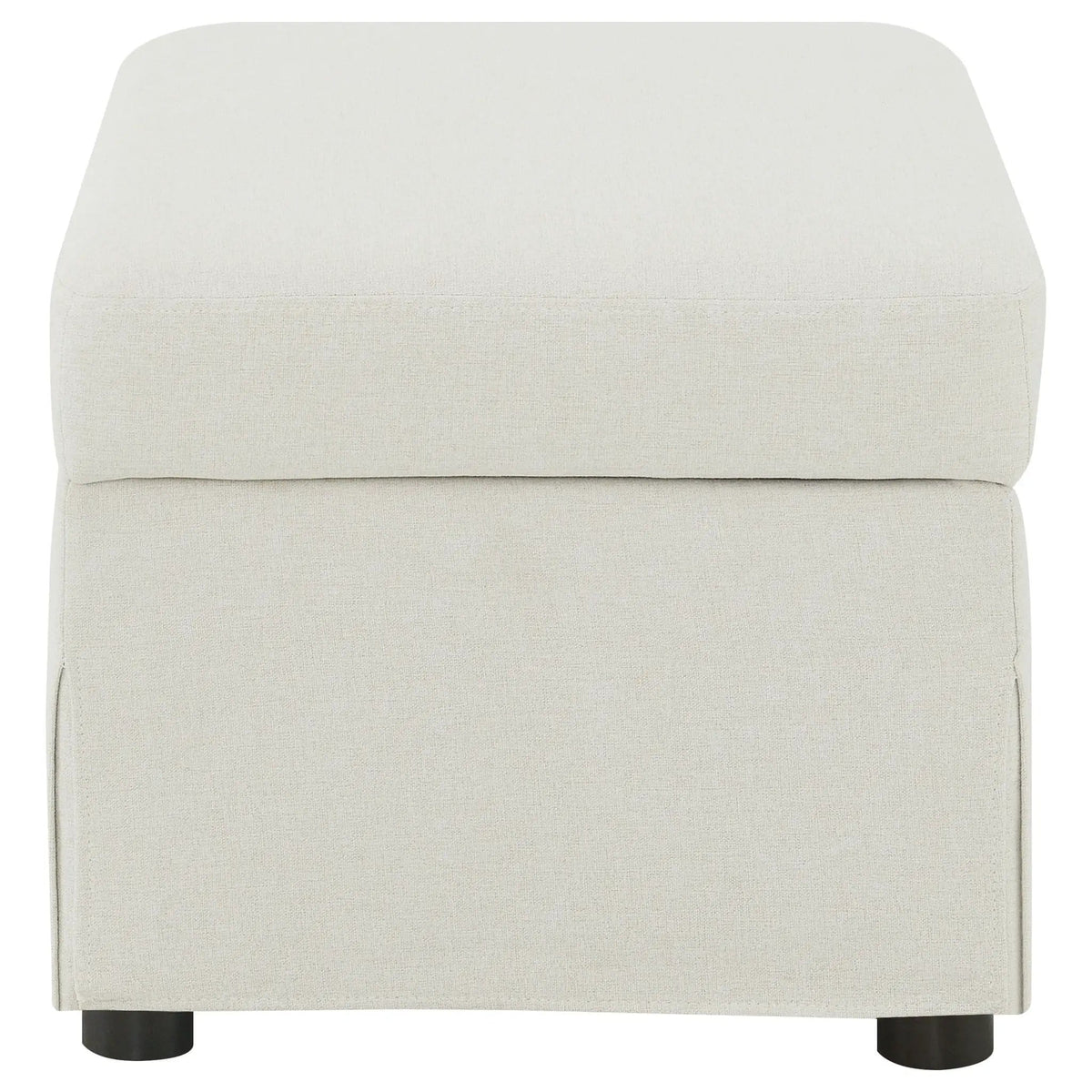 Winter Upholstered Hydraulic Lift Top Storage Ottoman | 24 x 19.5 x 17 in | Fabric | Beige