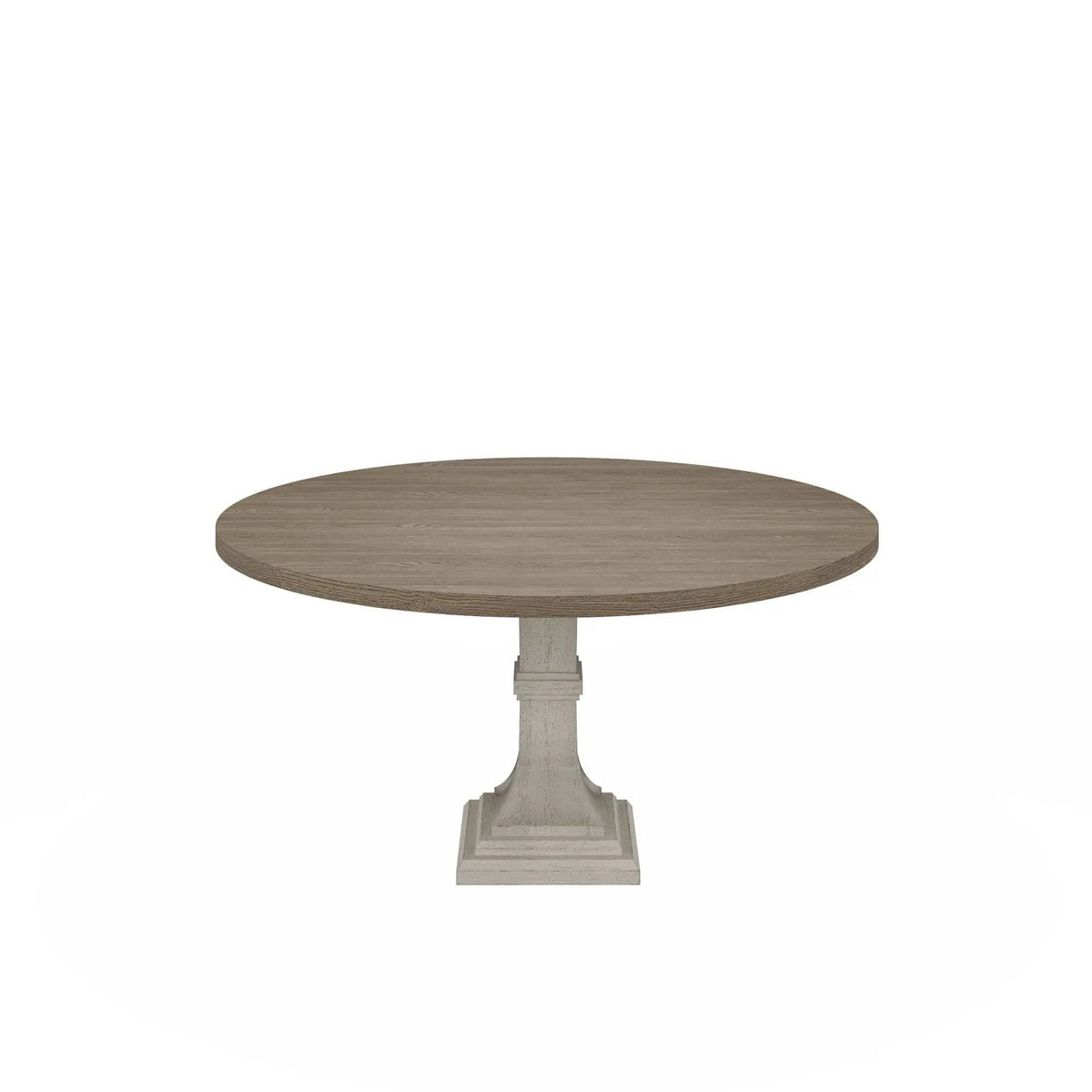 Tannen Round Dining Table | 59 x 59 x 30 in | Dining Room Furniture | White / Gray