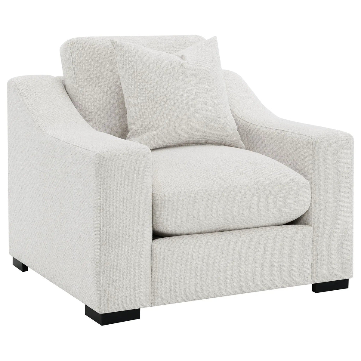 Ashlyn 3-piece Upholstered Track Arm Sofa Set Sand | 3-Piece Set | Solid Wood | Living Room