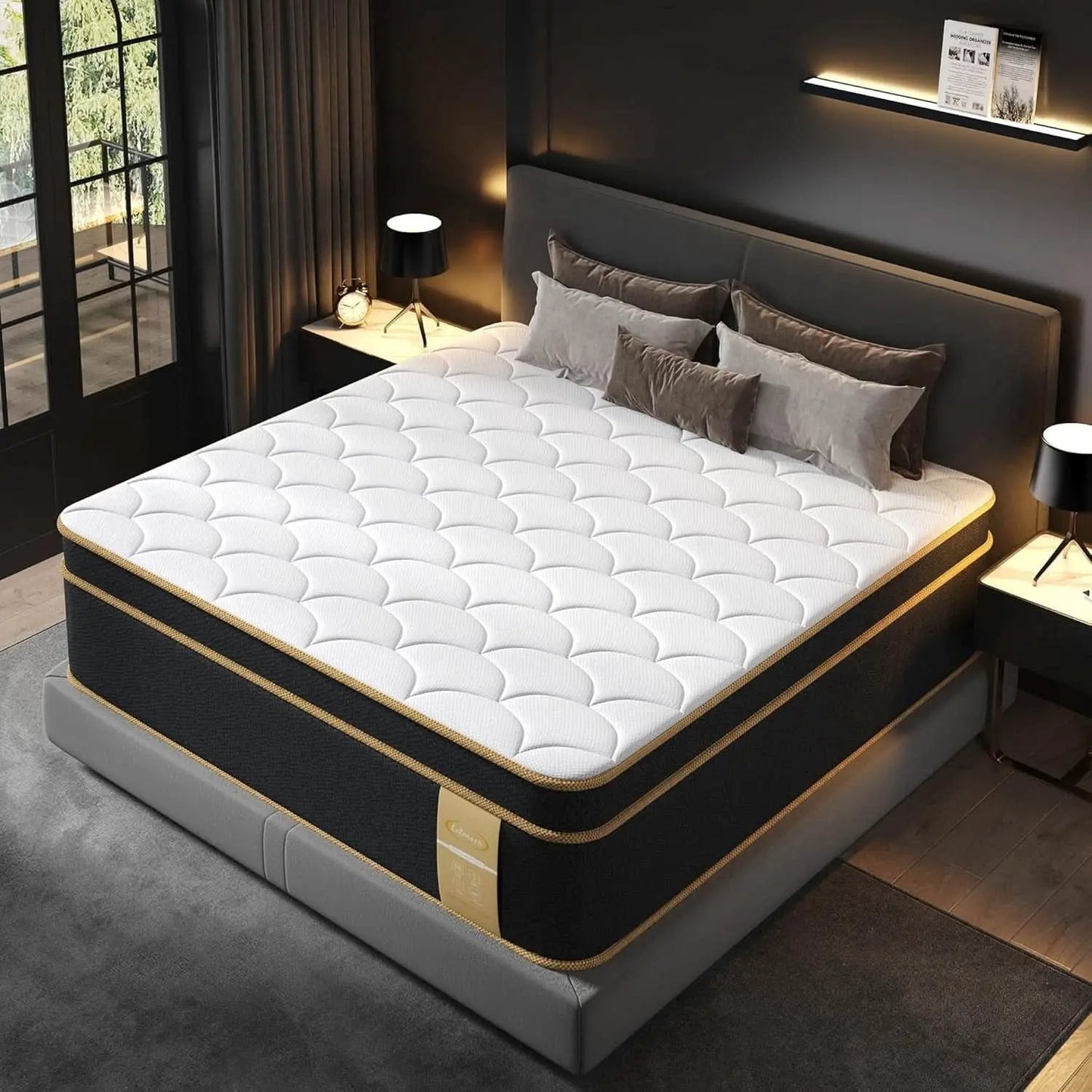 Queen Gel Memory Foam Hybrid Mattress Fourteen Inch Edge Support from PriceLows™