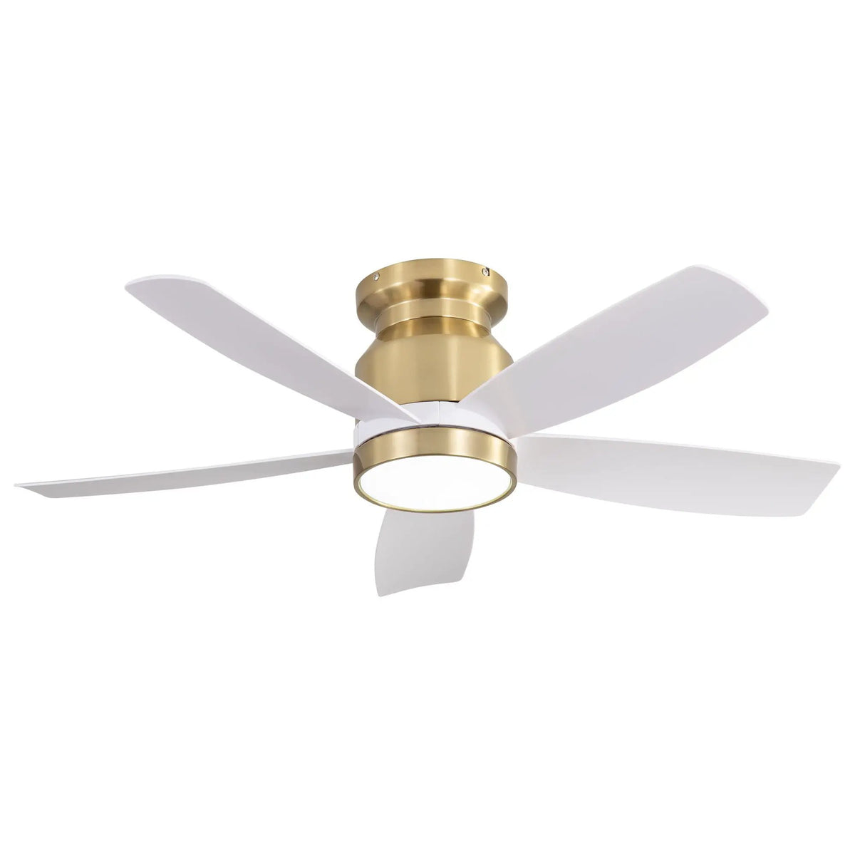 Flush Mount Ceiling Fan | 42 Inch Span | 22W 3CCT LED Light | DC Motor With Remote