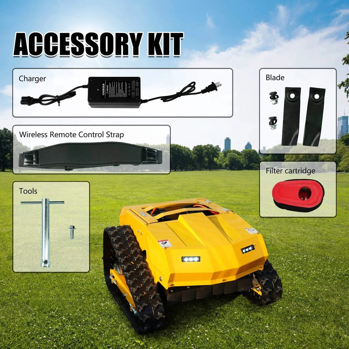 9HP 21-Inch Industrial Remote-Controlled Lawn Mower | 9 HP | 21 Inch | Robotic Mower