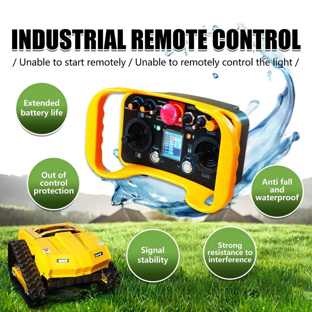 9HP 21-Inch Industrial Remote-Controlled Lawn Mower | 9 HP | 21 Inch | Robotic Mower